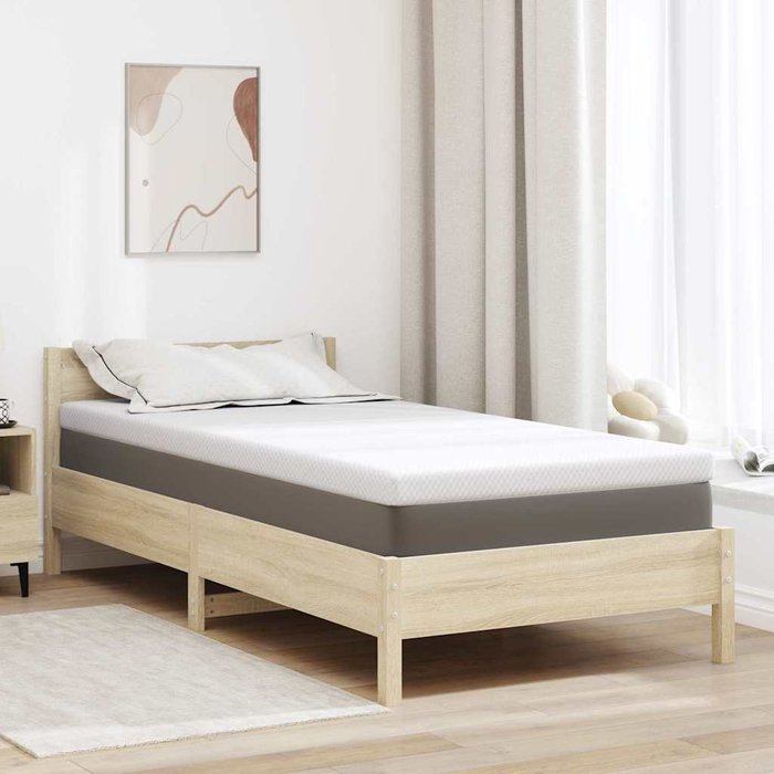 Sobrecolchón 90 x 190 cm tela jacquard vidaxl