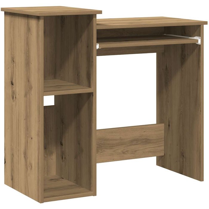 Escritorio estantes madera roble artisian 84x40x78 cm - comfortxl