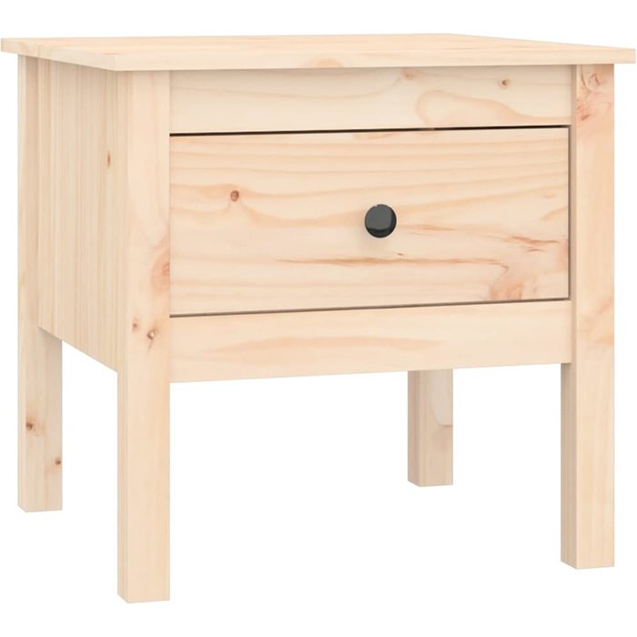 Mesa auxiliar de madera maciza de pino 50x50x49 cm - comfortxl