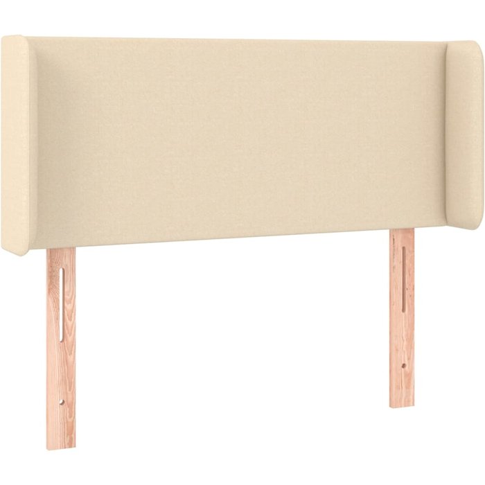 Cabecero cama - mueble cabecero de tela color crema 103x16x78/88 cm
