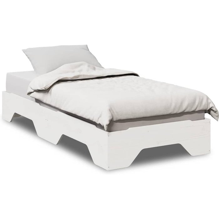 Estructura de cama sin colchón apilable blanca 80x200 cm vidaxl