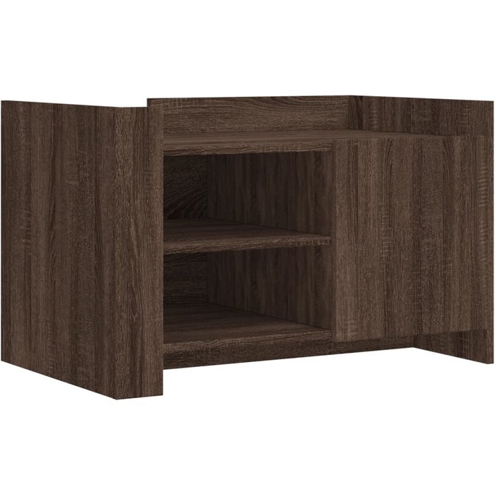 Mesa de centro de madera de ingeniería marrón roble 80x50x50 cm