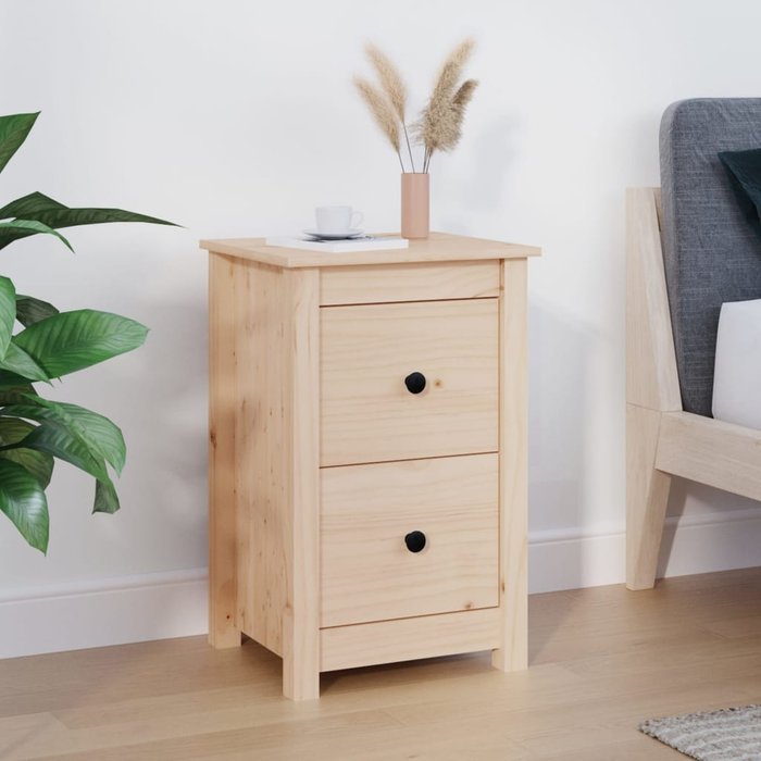 Maison exclusive - mesita de noche madera maciza de pino 40x35x61,5 cm