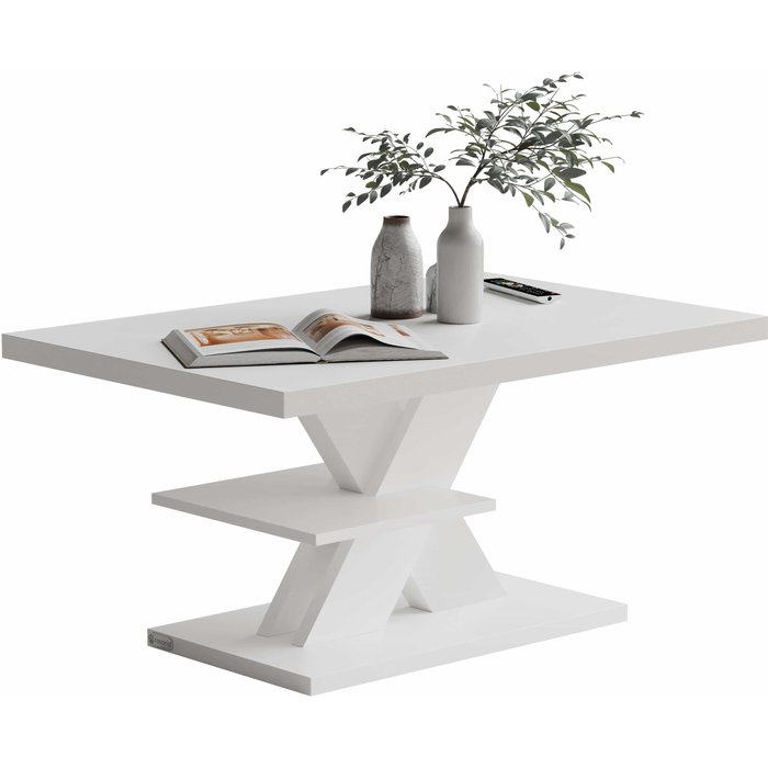 Mesa de centro detroit blanca 90x60x45cm