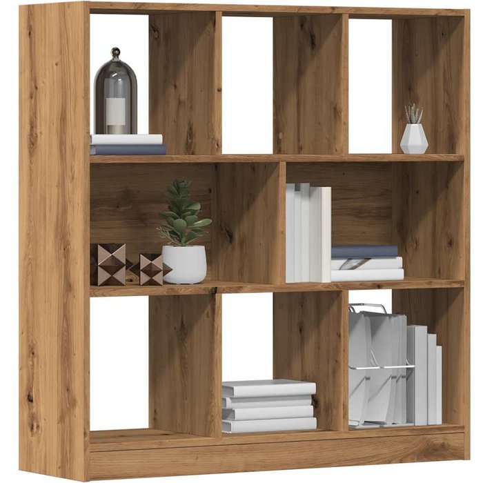 Librería artesanal de roble 97,5x29,5x100 cm de madera contrachapada