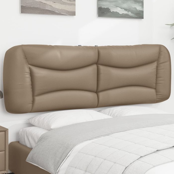 Cabecero de cama acolchado hvar cuero sintético capuchino 160 cm