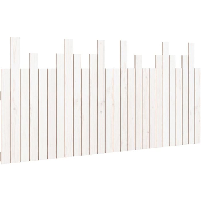 Cabecero de cama de pared madera maciza pino blanco 166x3x80 cm