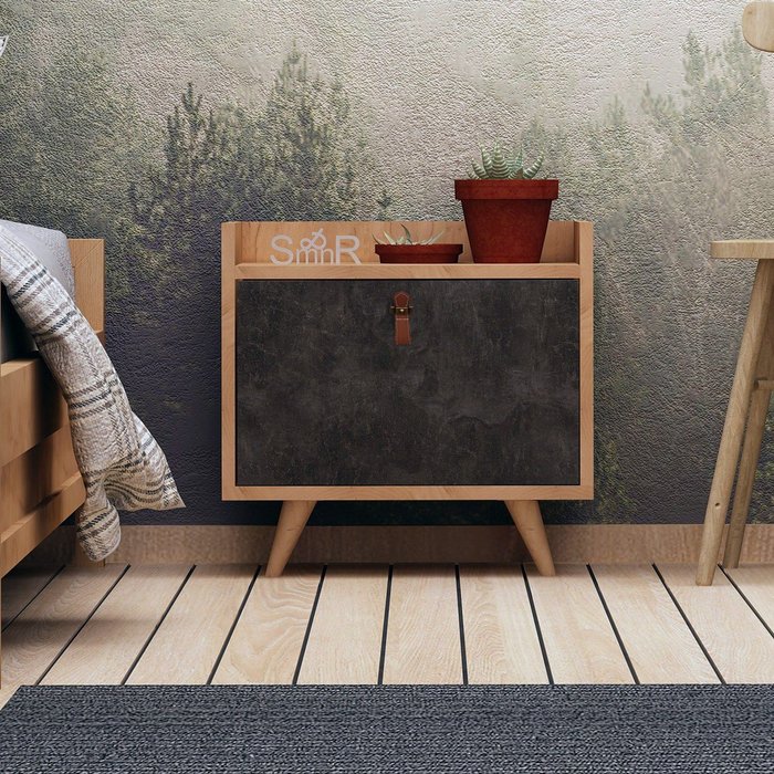 Mesita de noche juuna roble gris oscuro 50x55x40 cm