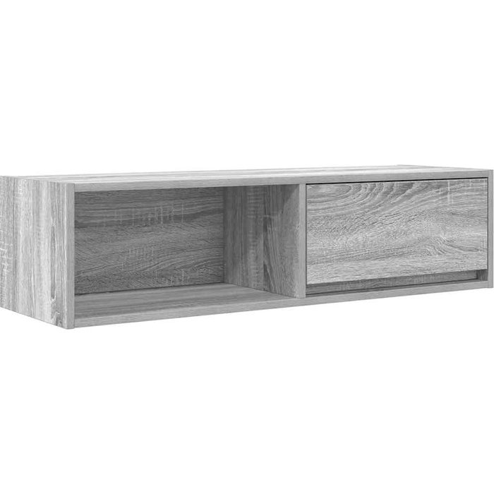 Mueble de tv sonoma gris 100x31x25,5 cm madera composite - comfortxl