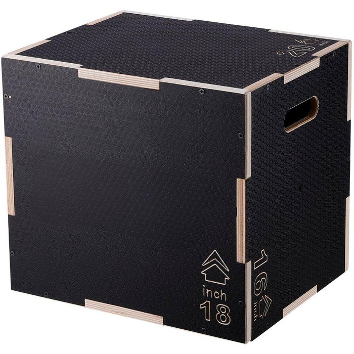 Caja de salto 3 en 1 de madera con superficie antideslizante tekmaquinas