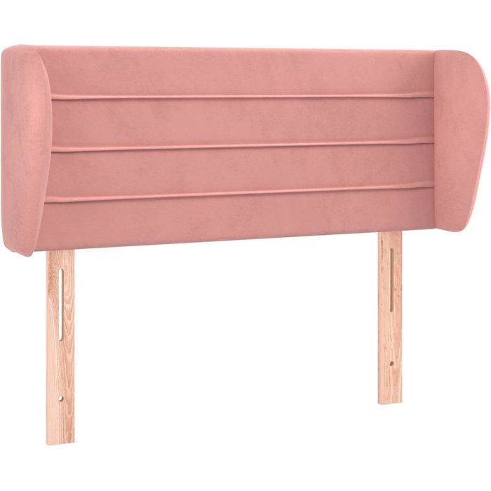 Cabecero cama - mueble cabecero de terciopelo rosa 103x23x78/88 cm