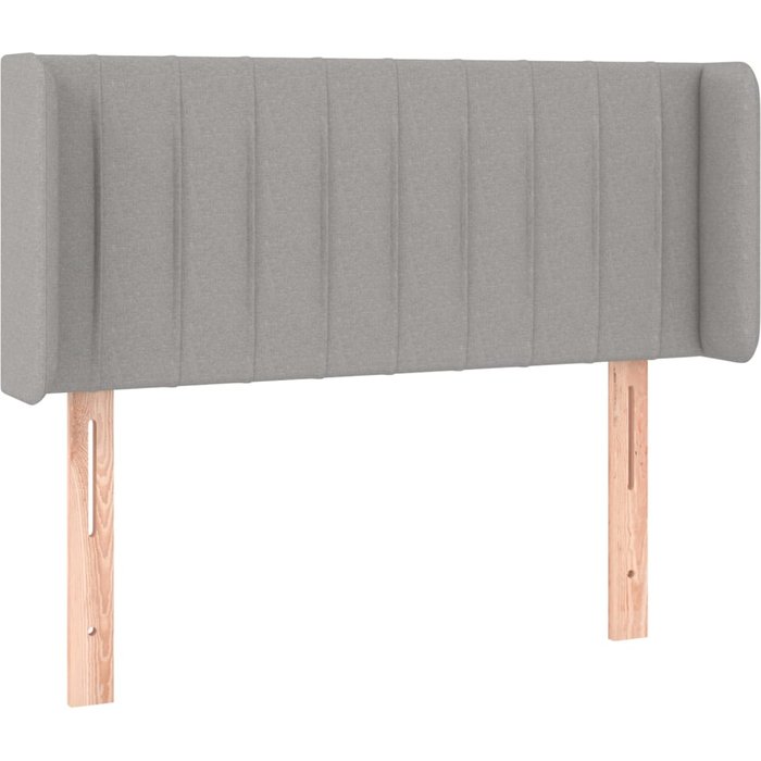 Cabecero cama - mueble cabecero de tela gris claro 103x16x78/88 cm