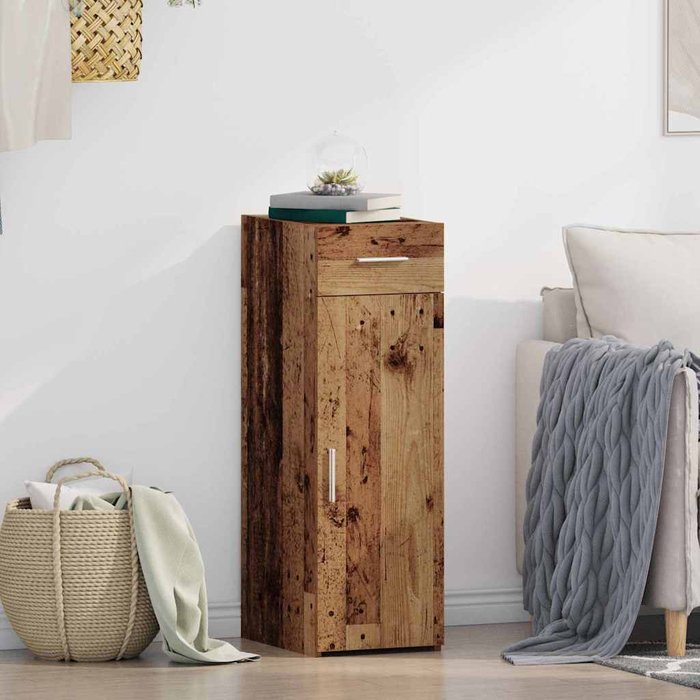 Maison exclusive - aparador con cajón madera vieja 30 x 42,5 x 93 cm