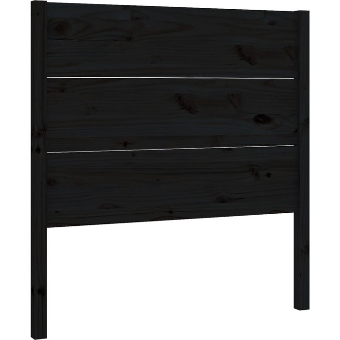 Cabecero cama - mueble cabecero madera maciza de pino negro 96x4x100 cm