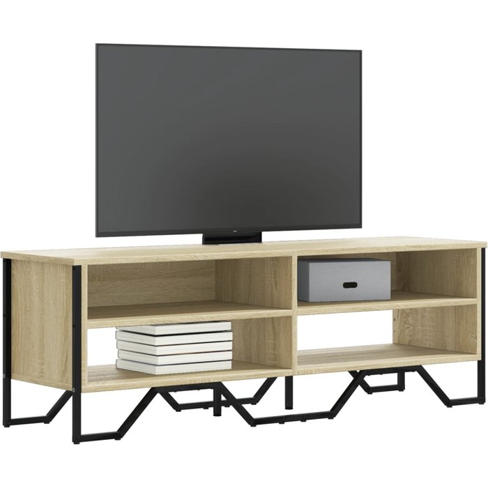 Mueble tv roble sonoma 122x34x41 cm madera contrachapada
