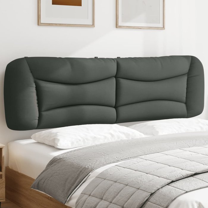 Maison exclusive - cabecero de cama acolchado hvar tela gris oscuro 180 cm