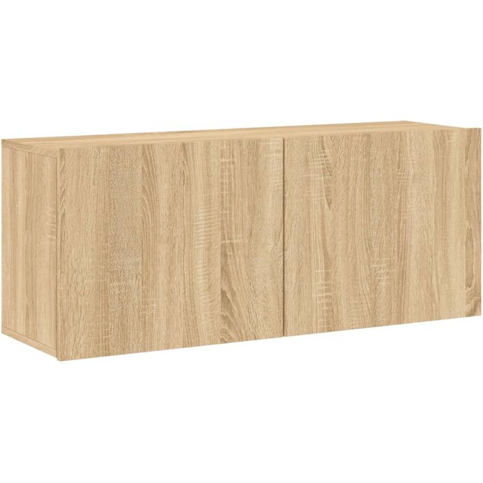 Mueble de tv de pared de roble sonoma 100x30x41 cm - comfortxl
