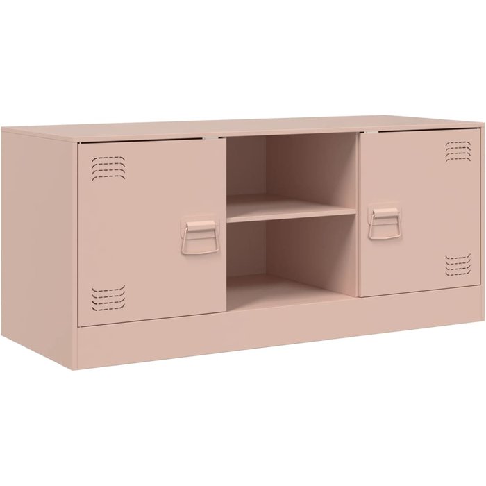 Mueble para tv | mueble de salón de acero rosa 99x39x44 cm cfw46601