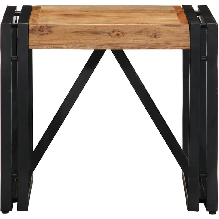 Mesa de centro 40x40x35 cm de madera maciza de acacia - comfortxl