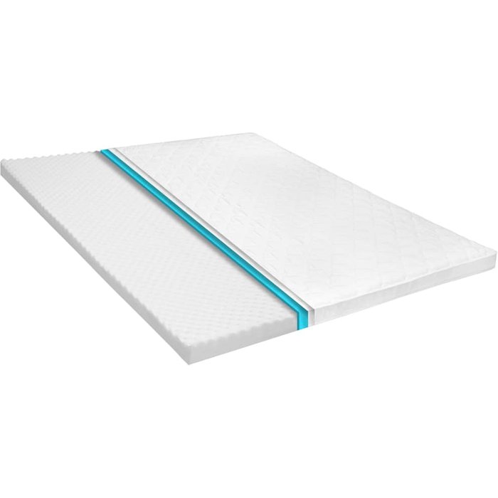 Sobrecolchón 180x200 cm espuma de gel frio 6 cm perfil huevo vidaxl