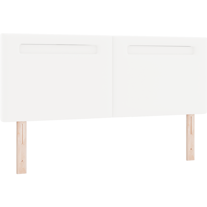 Cabecero diseño simple blanco puro 160 cm cuero sintético cfw53070