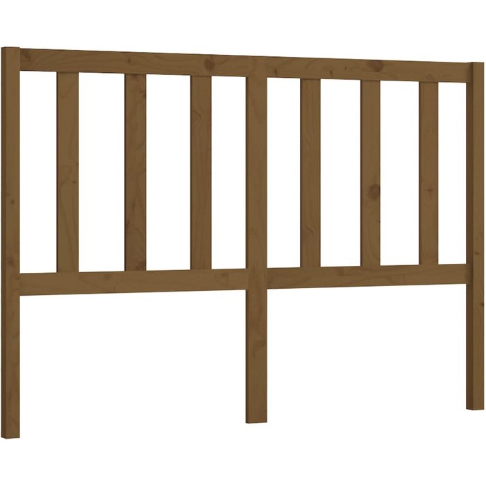 Cabecero de cama madera maciza de pino marrón miel 126x4x100 cm - comfortxl