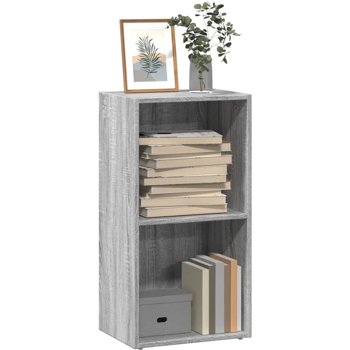 Librería gris sonoma 40x30x77 cm de madera contrachapada