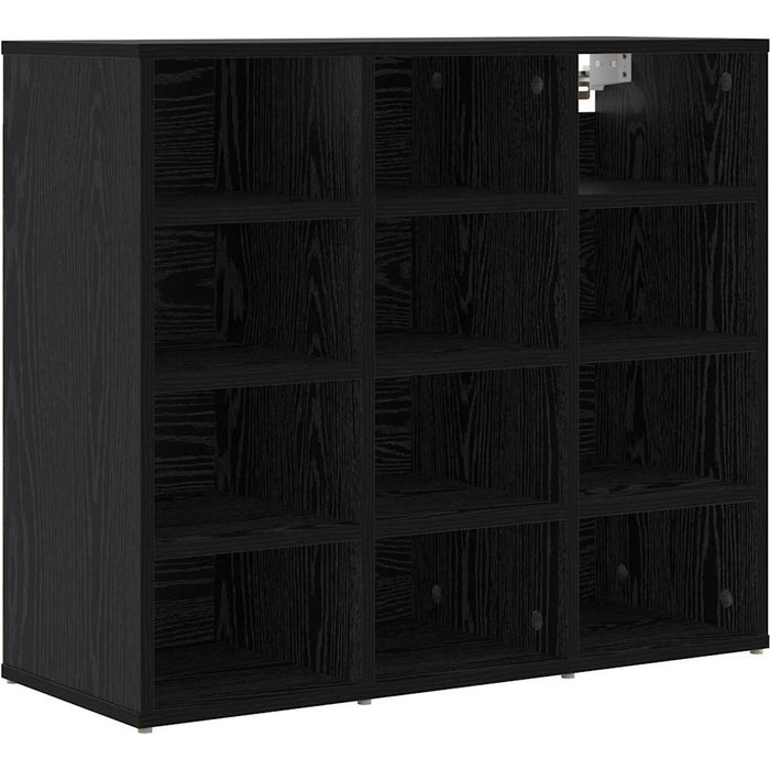 Zapatero roble negro 77.5 x 30 x 67 cm madera contrachapada - comfortxl