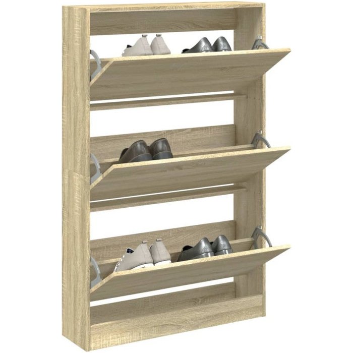 Vidaxl zapatero de madera de ingeniería roble sonoma 80x21x125,5 cm