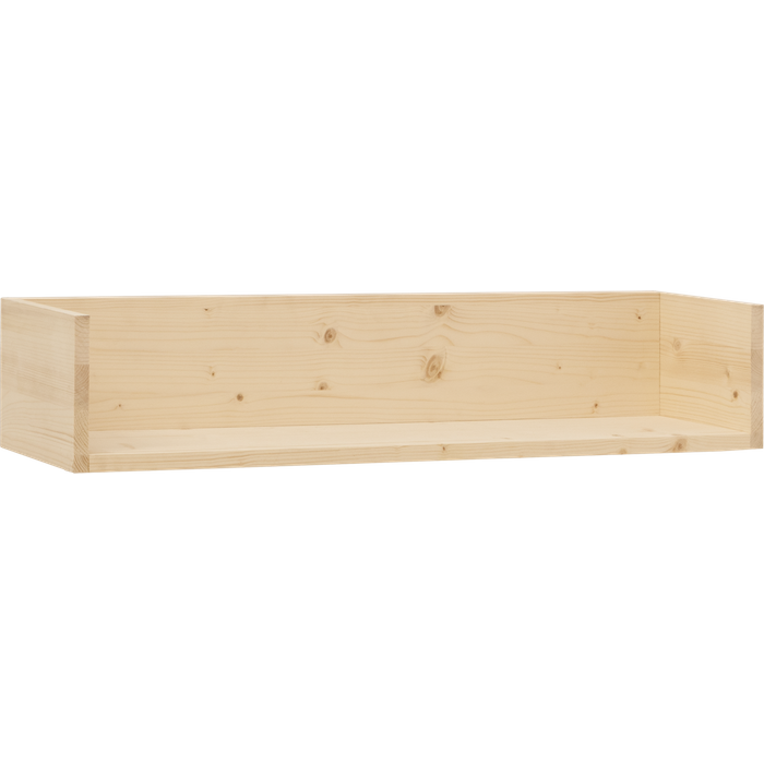 Estantería de madera maciza decowood tono natural de 90x16cm modelo ona