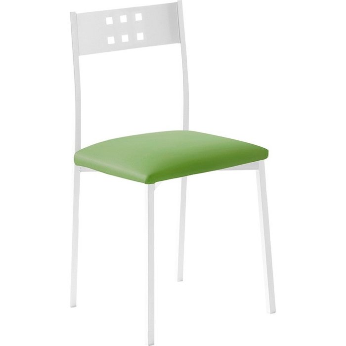 Pack 2 sillas cocina - modelo xara white - asiento polipiel - estructura metal