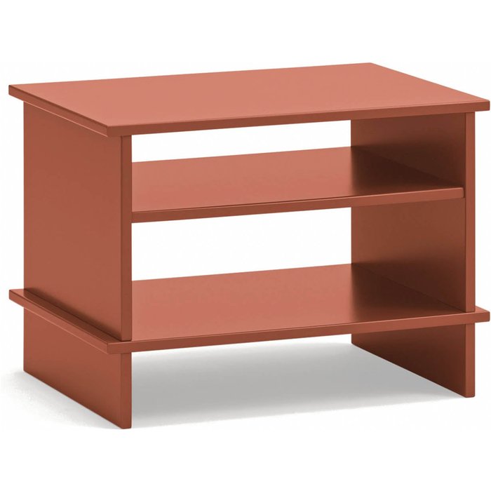 Mesita auxiliar inari 2 estantes teja