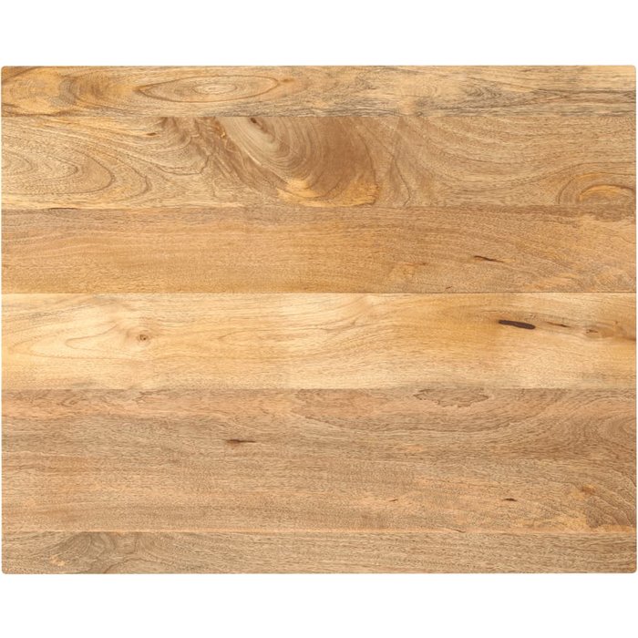 Tablero rectangular de madera maciza de mango de 90x80x2,5 cm.