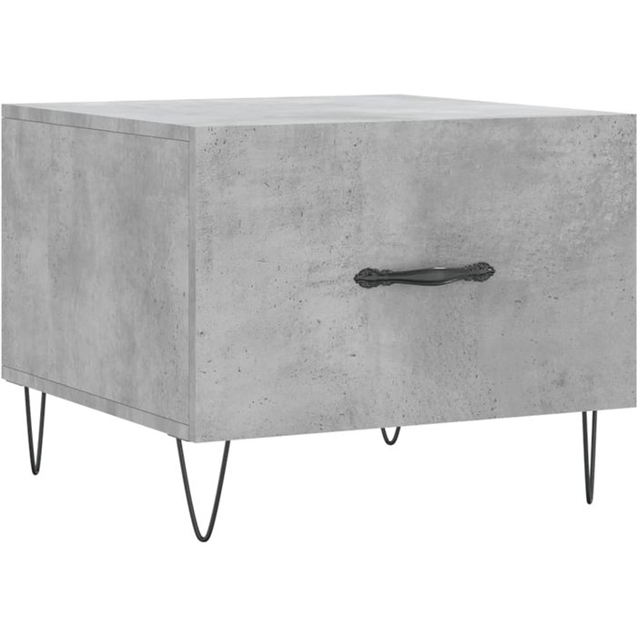 Mesa de centro de madera compuesta gris hormigón 50x50x40 cm - comfortxl