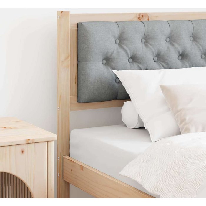 Maison exclusive - cabecero otro marrón y gris claro 90 cm madera maciza de pino