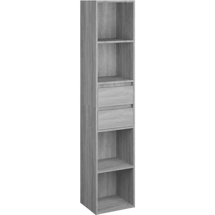 Estantería de madera de ingeniería gris sonoma 36x30x171 cm – comfortxl