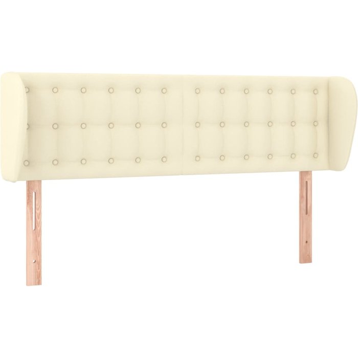 Cabecero cama - mueble cabecero de cuero sintético color crema 147x23x78/88 cm