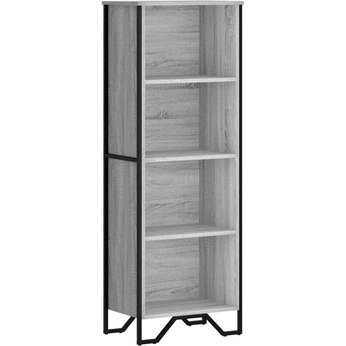 Estantería de madera de ingeniería gris sonoma 50x31x137,5 cm – comfortxl