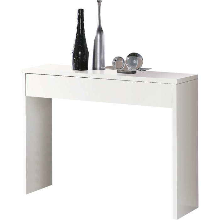 Mueble de entrada recibidor lupe estilo moderno color blanco 101x76x30 cm