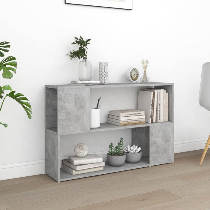 Estantería gris hormigón de 100x24x63 cm, madera de ingeniería. - pangivo