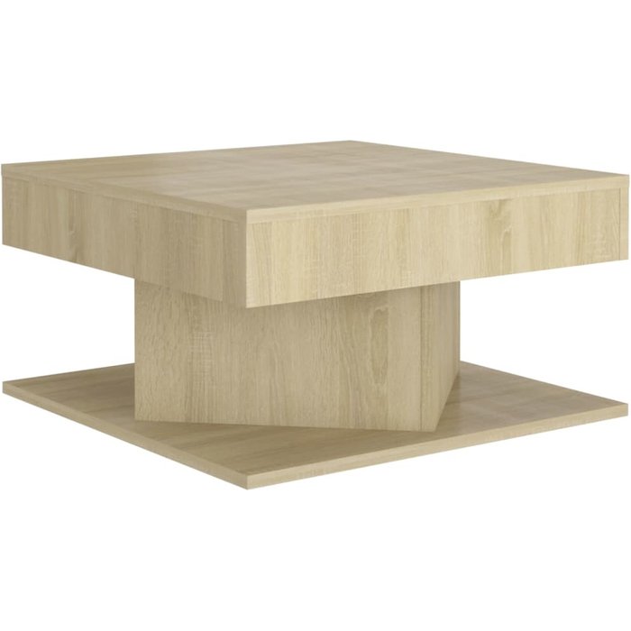 Mesa de centro madera contrachapada roble sonoma 57x57x30 cm - comfortxl