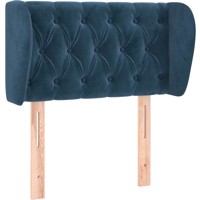 Cabecero de terciopelo azul oscuro 83x23x78/88 cm - comfortxl