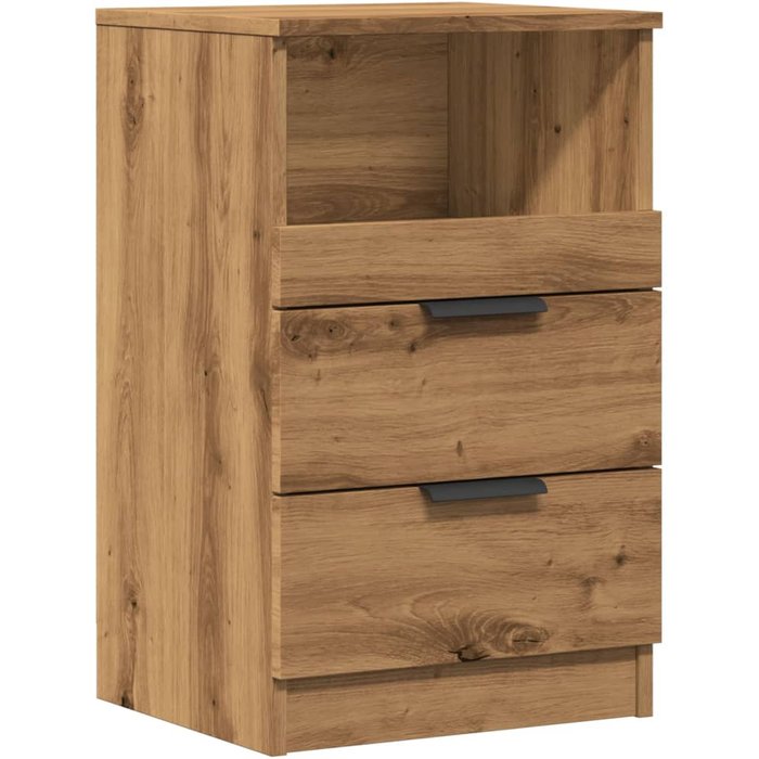 Mesita de noche madera de ingeniería roble artisan 40x36x65 cm - comfortxl