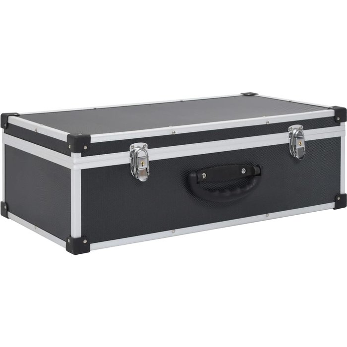 Maletín para 80 cd aluminio y abs negro