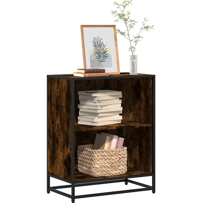 Librería de roble ahumado, 60x35x76 cm, madera de ingeniería. - pangivo