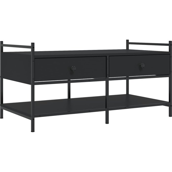 Mesa de centro madera de ingeniería negro 99x50x50 cm - comfortxl