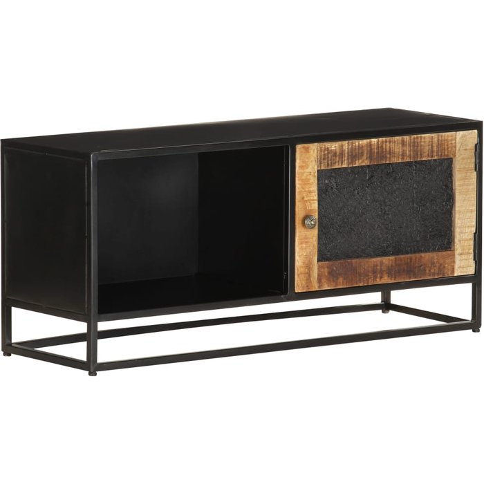 Mueble para tv de madera maciza de mango rugosa 90x30x40 cm