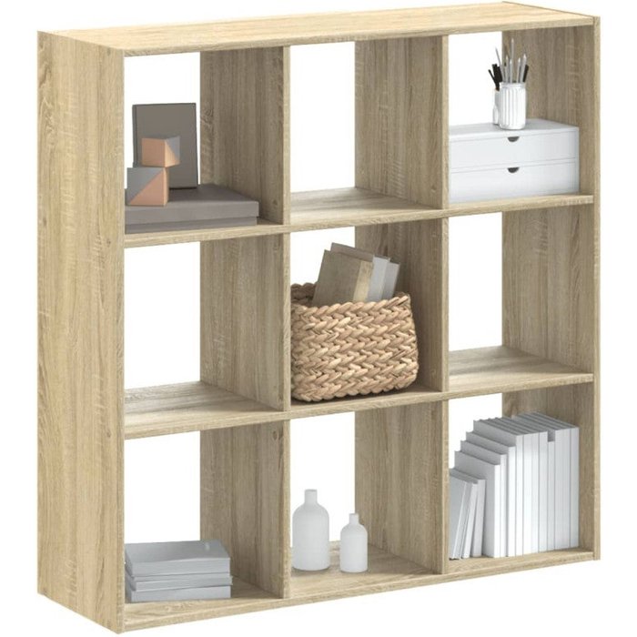Estantería madera de ingeniería roble sonoma 102x32x102 cm vidaxl