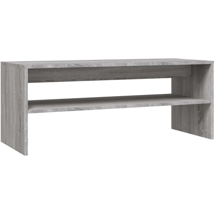 Mesa de centro madera contrachapada gris sonoma 100x40x40 cm