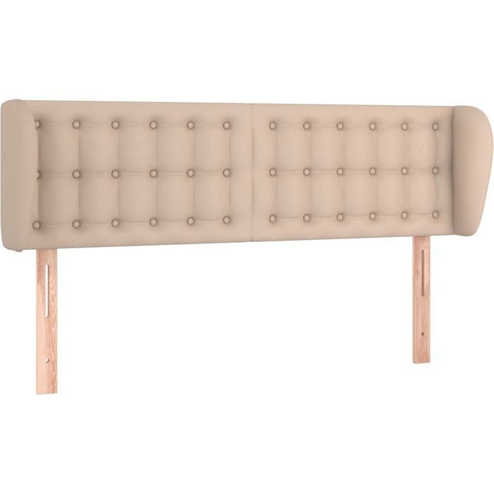 Cabecero de cuero sintético color capuchino 147x23x78/88 cm cfw57174